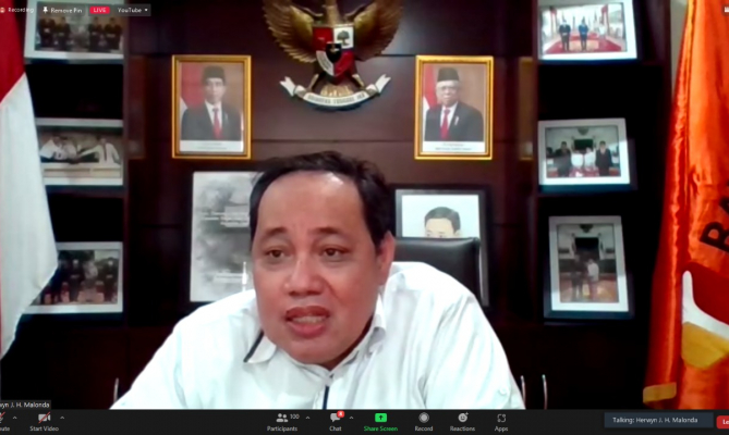 Webinar Bawaslu Jambi tentang Menulis, Herwyn Tegaskan Perlunya Bangun Citra Lembaga