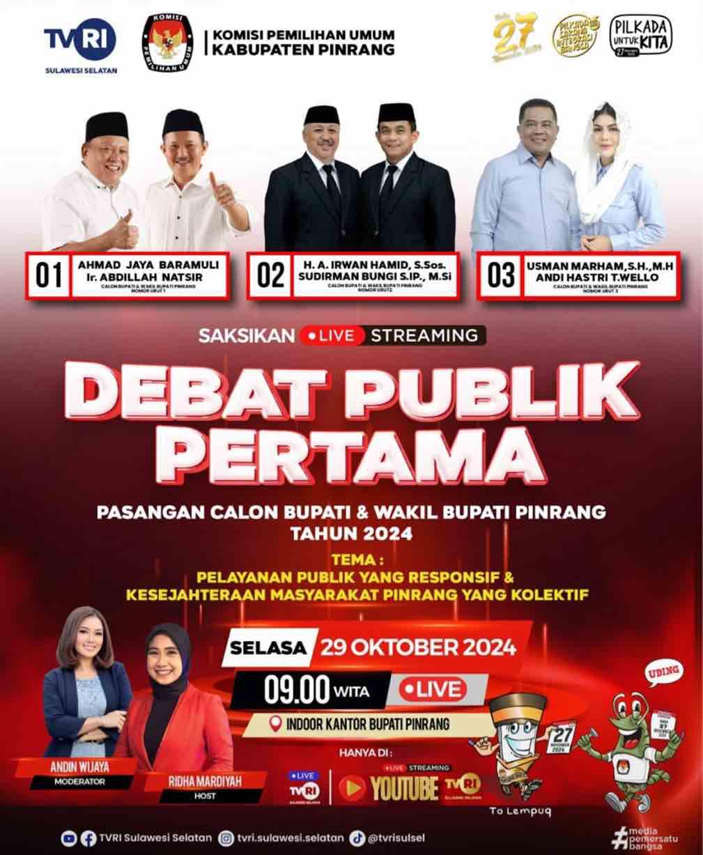 Debat publik pada tanggal 29 Oktober 2024