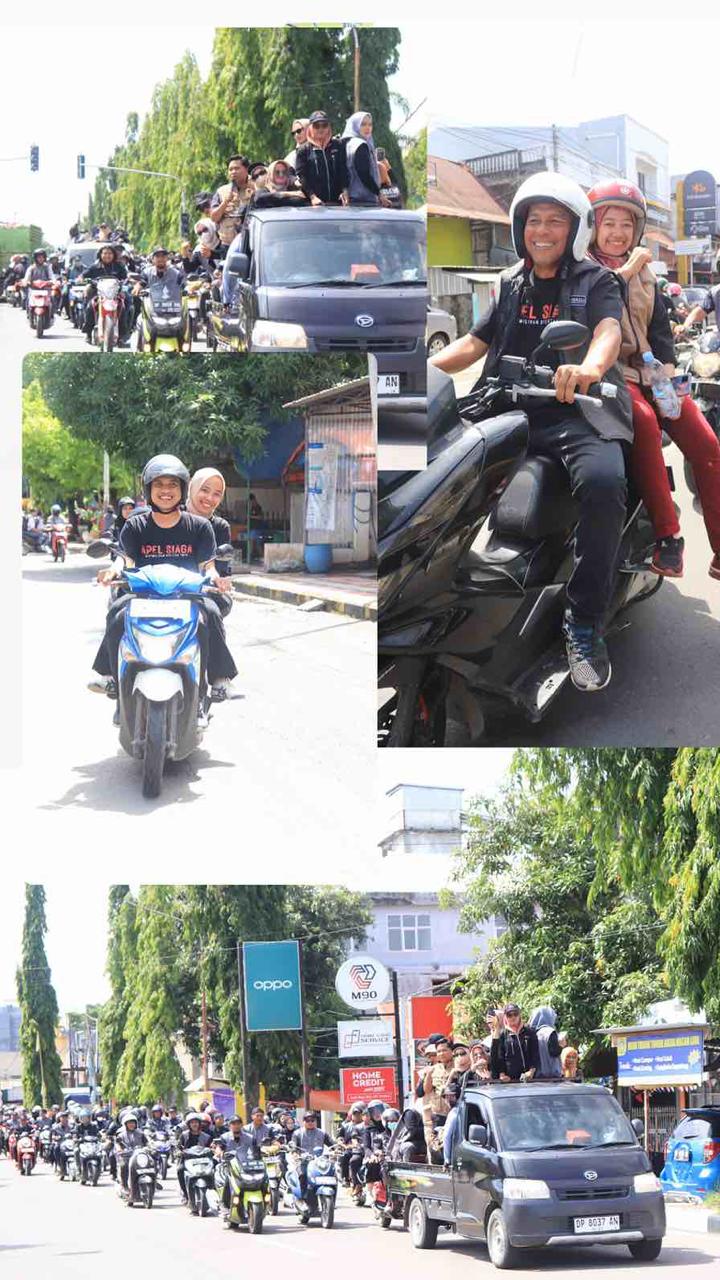 Konvoi kendaraan pada patroli pengawasan