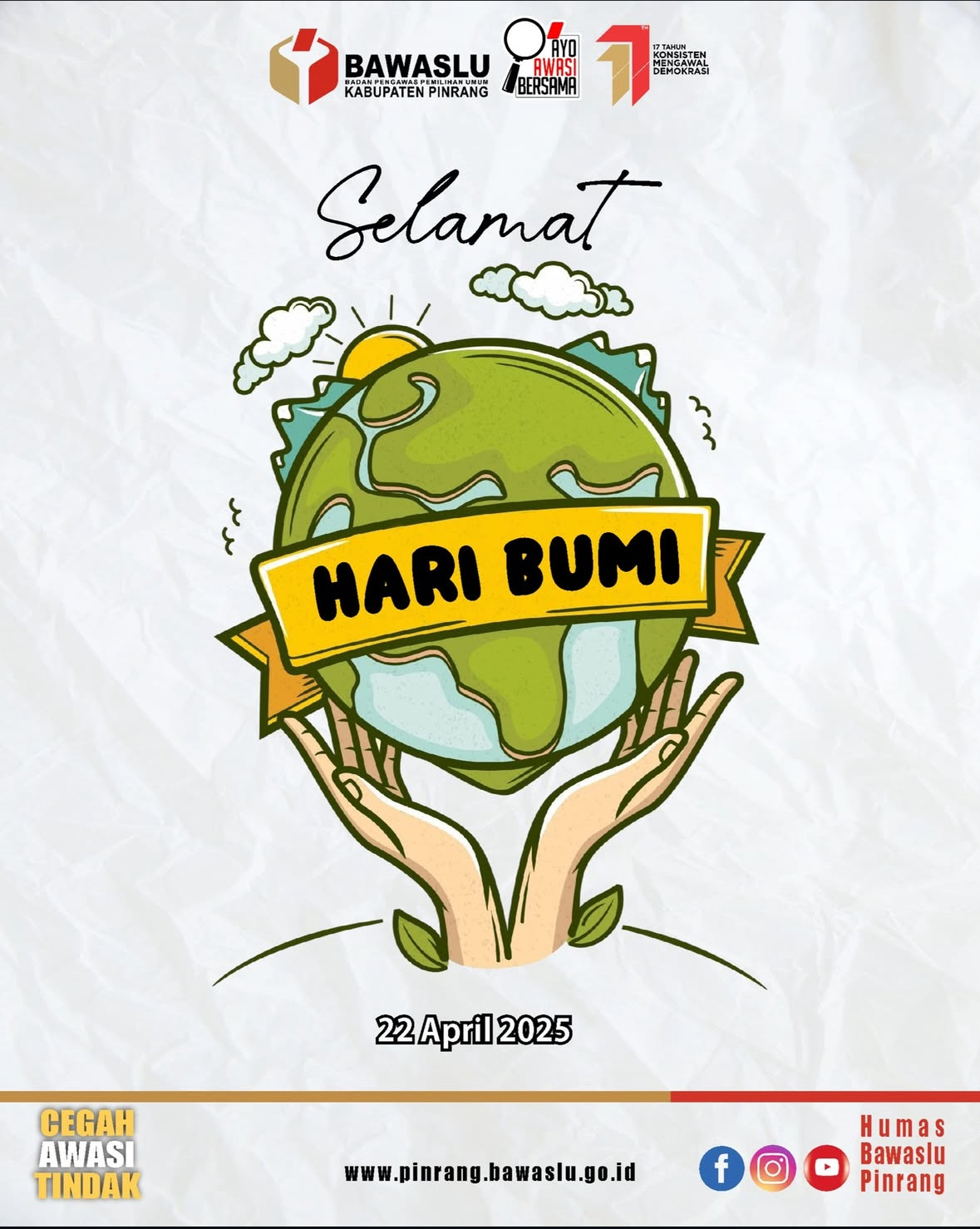 Bawaslu Pinrang Peringati Hari Bumi: Menjaga Bumi, Menjaga Masa Depan Demokrasi