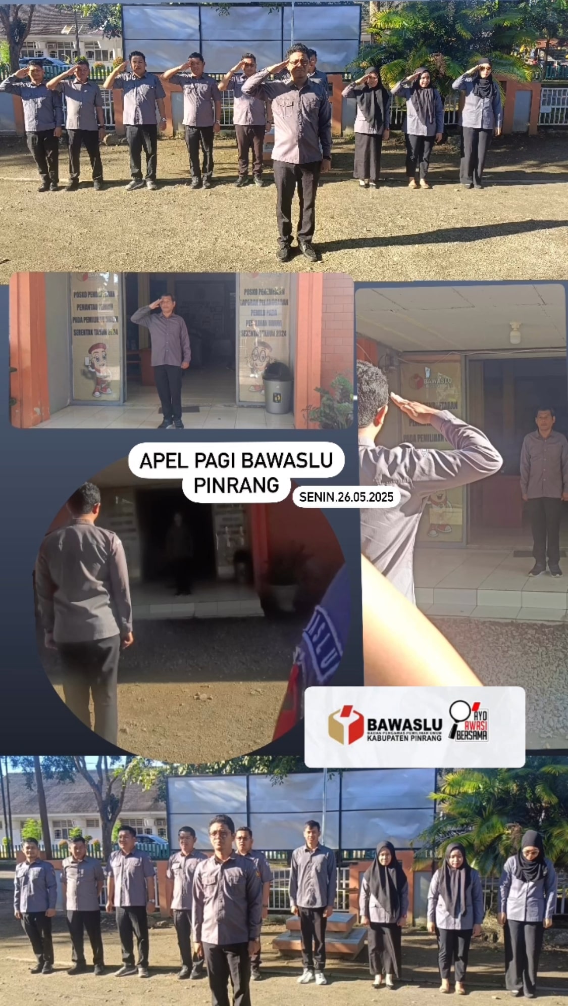 Bawaslu Pinrang Gelar Apel Pagi Rutin Setiap Senin, Kasubag HPPH Tekankan Pentingnya Disiplin Kerja