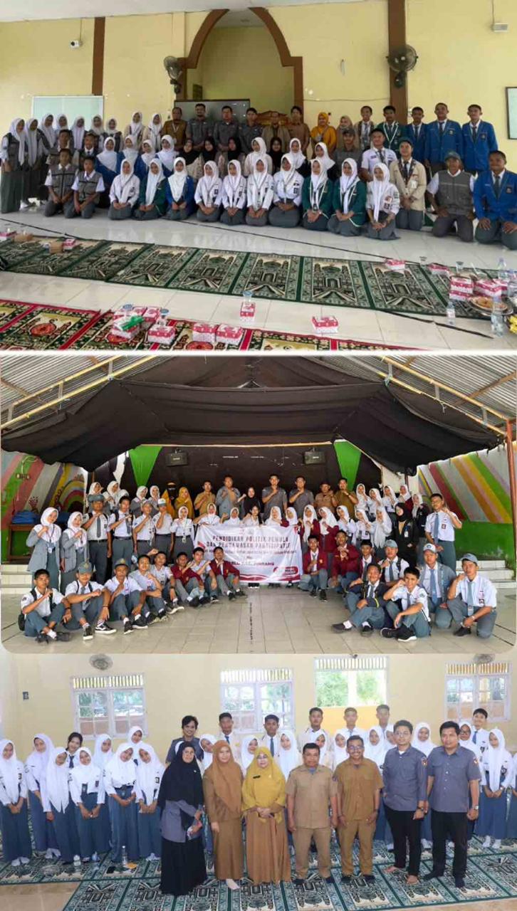 BAWASLU PINRANG TURUN KE SEKOLAH, SOSIALISASIKAN PENGAWASAN PARTISIPATIF DAN DUKUNG PEMILIHAN KETUA OSIS SEBAGAI SIMULASI DEMOKRASI