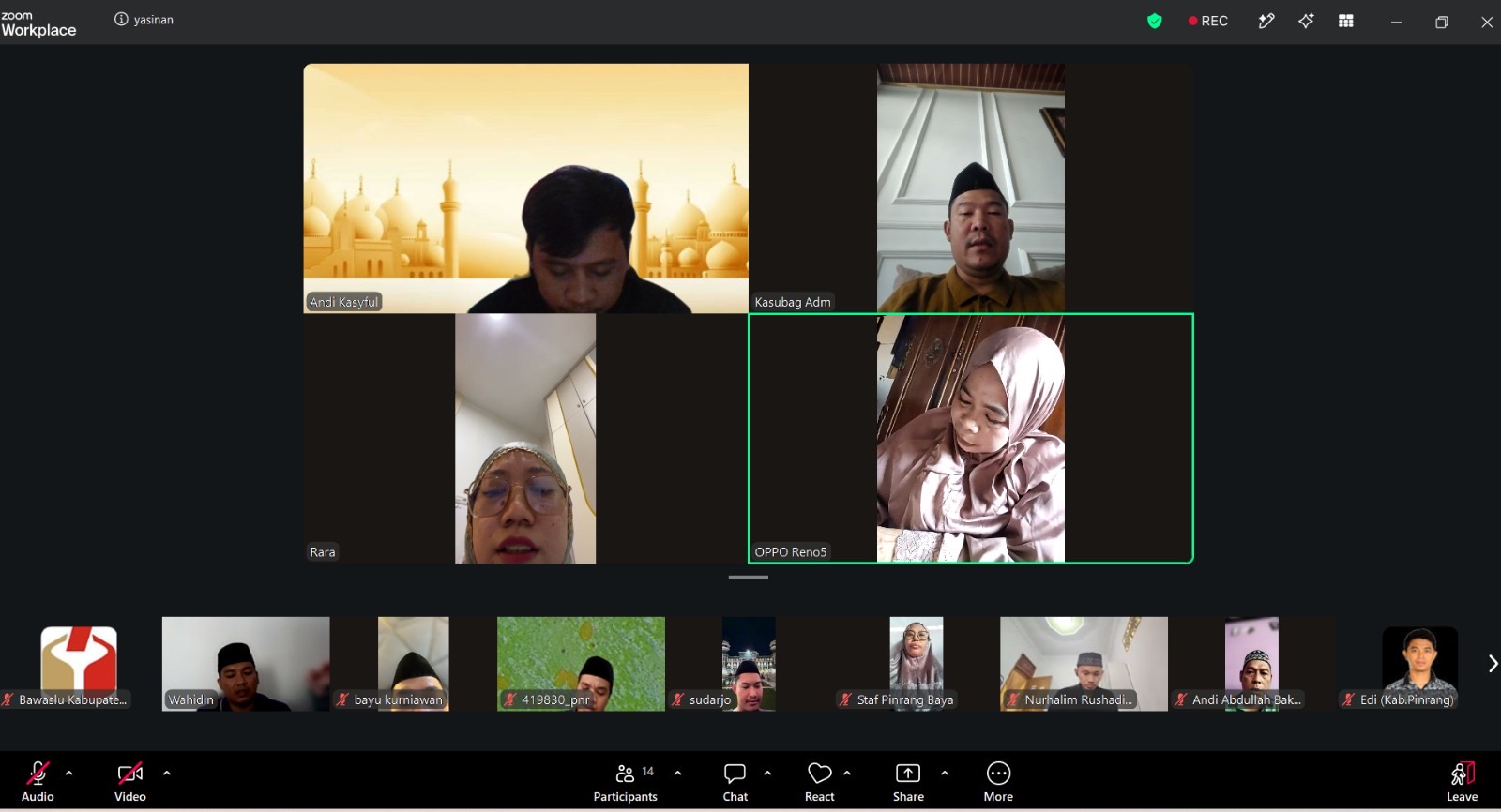 Bawaslu Pinrang Laksanakan Jumpa Berlian Jumat Sehati Melalui Zoom Meeting