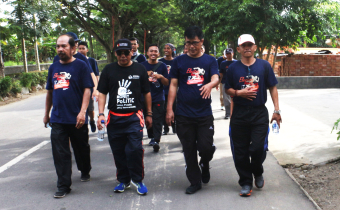 Ketua Bawaslu Kabupaten Pinrang Mengikuti Run and Walk KPUD Kabupaten Pinrang
