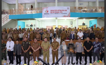 Sosialisasi Netralitas ASN yang dilaksanakan di ruang Aula Bupati Pinrang