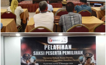Fasilitasi Pelatihan Saksi Peserta Pemilihan 